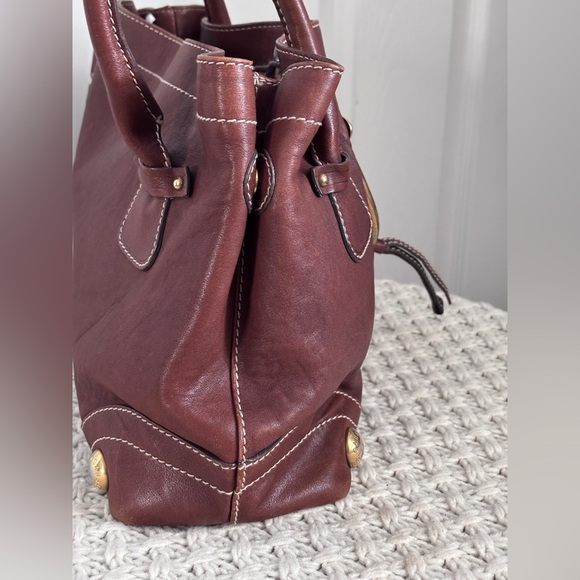 Vintage Authenticated 1990’s Dolce & Gabbana D Ring Calf Skin Satchel - Picture 8 of 16